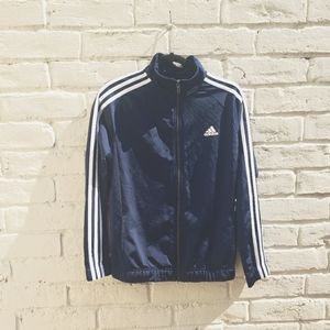 Adidas women's navy blue track jacket